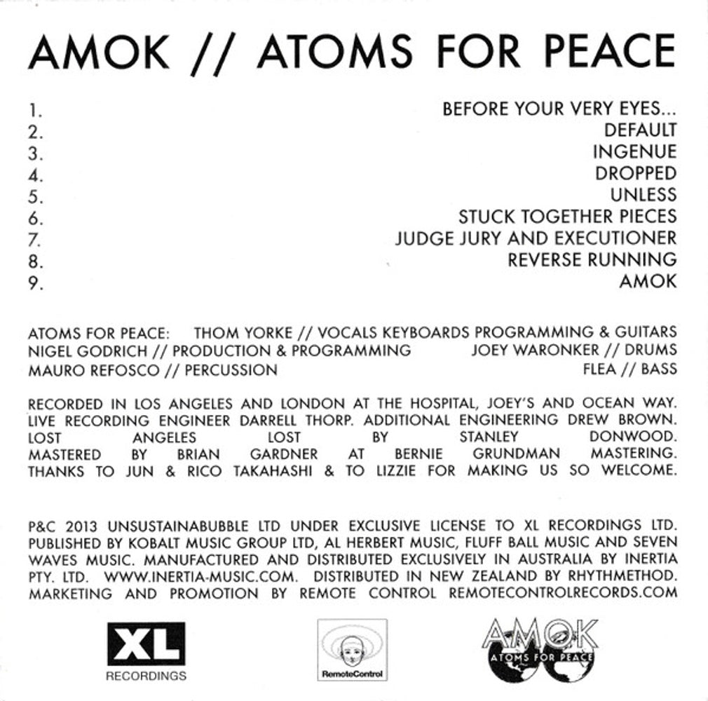 Atoms For Peace – Amok (CD)
