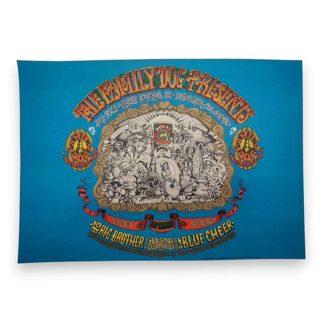 Big Brother & The Holding Company – Denver Dog, Denver (Sep 8–9, 1967) by Rick Griffin