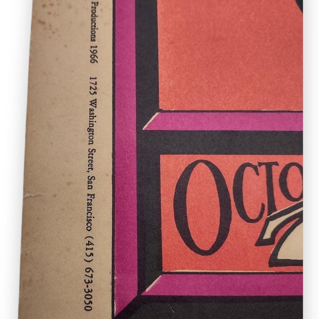 Big Brother & The Holding Company, Jim Kweskin – The Avalon Ballroom, San Francisco (Oct 7–8, 1966) by Stanley Mouse & Alton Kelley (2nd Edition, Poor Condition)