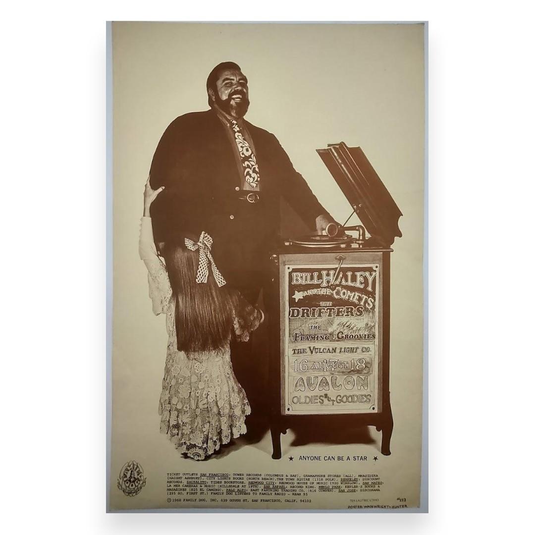 Bill Haley, The Drifters, The Flamin’ Groovies – The Avalon Ballroom, San Francisco (Aug 16–18, 1968) by Jerry Wainwright & George Hunter