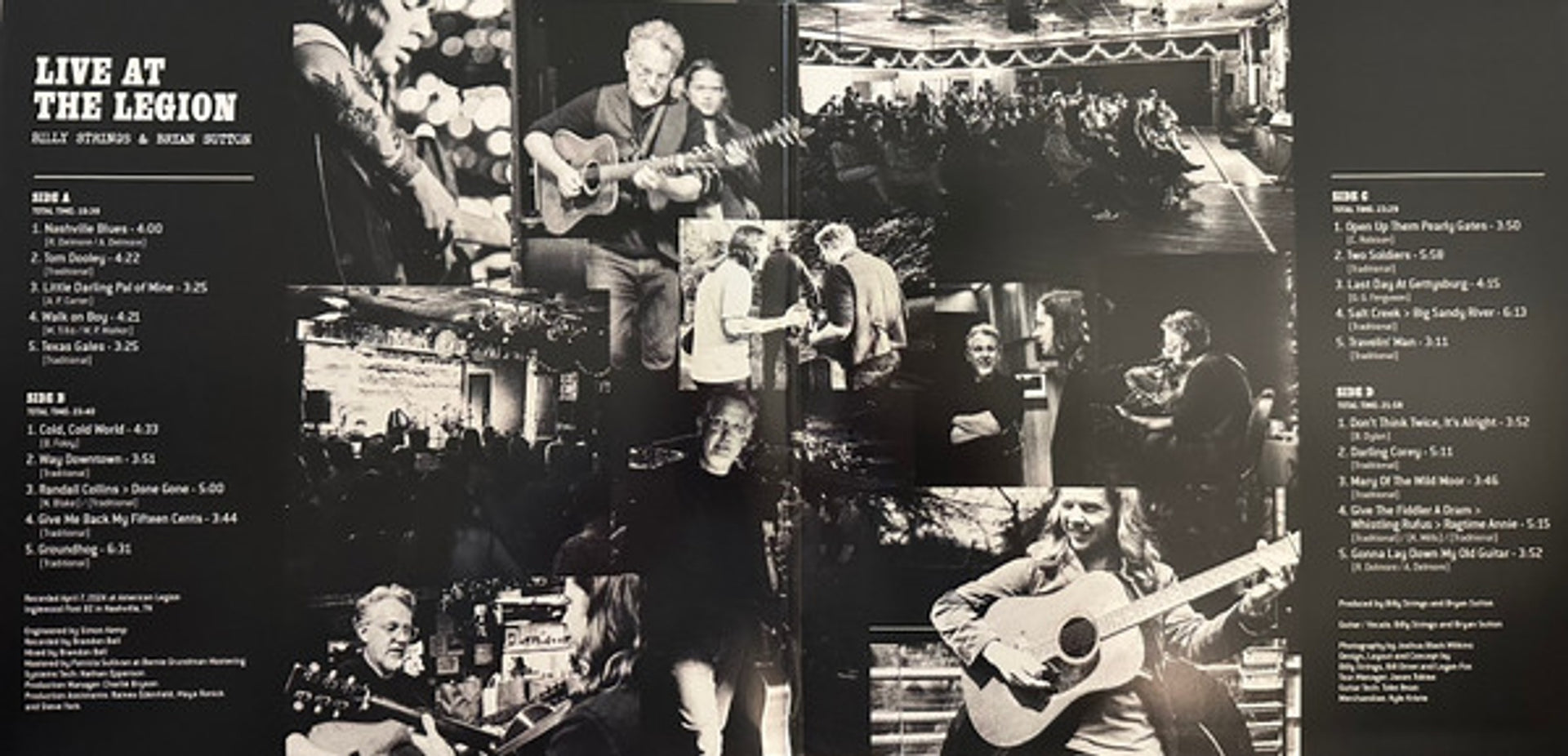 Billy Strings & Bryan Sutton - Live At The Legion (Tri-Color Red White Blue 2-LP Vinyl) - Detail
