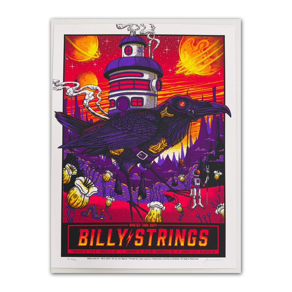 Billy Strings - Winter Tour 2024 Poster by Mazza