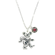 Birthstone Bear Necklaces Sterling Silver & Semi-Precious Stones