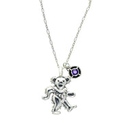 Birthstone Bear Necklaces Sterling Silver & Semi-Precious Stones