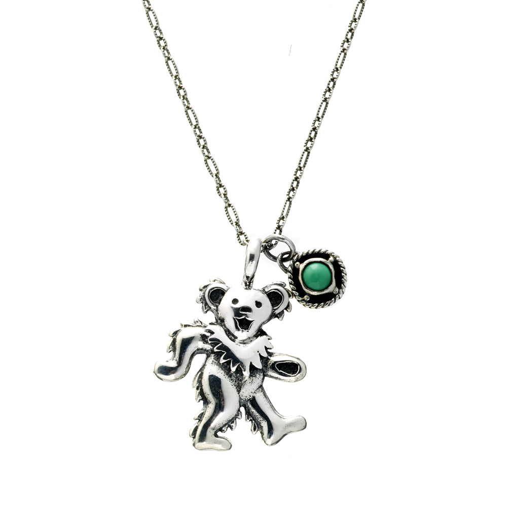 Birthstone Bear Necklaces Sterling Silver & Semi-Precious Stones