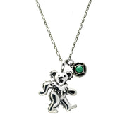 Birthstone Bear Necklaces Sterling Silver & Semi-Precious Stones