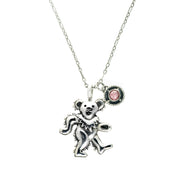 Birthstone Bear Necklaces Sterling Silver & Semi-Precious Stones