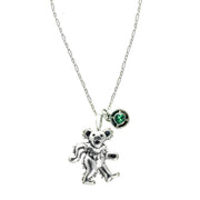 Birthstone Bear Necklaces Sterling Silver & Semi-Precious Stones