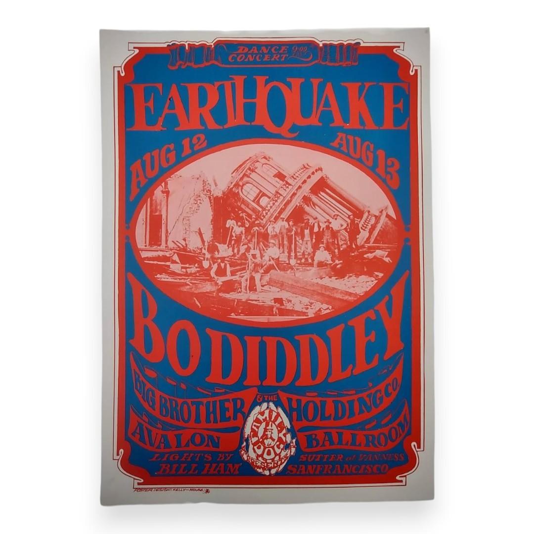 Bo Diddley, Big Brother & The Holding Company – The Avalon Ballroom, San Francisco (Aug 12–13, 1966) by Stanley Mouse & Alton Kelley