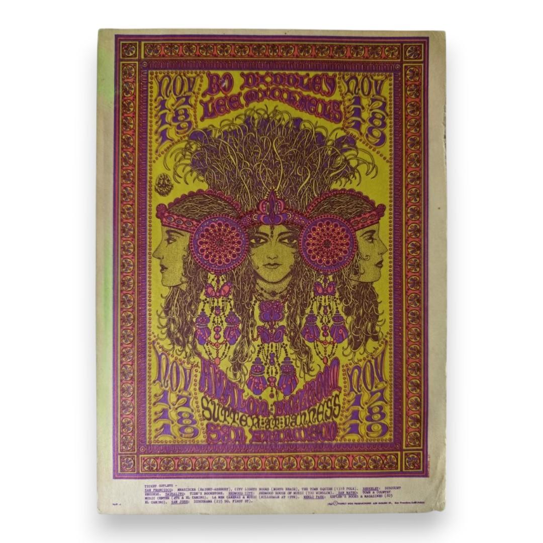 Bo Diddley, Lee Michaels – The Avalon Ballroom, San Francisco (Nov 17–19, 1967) by William Henry (Postcard)