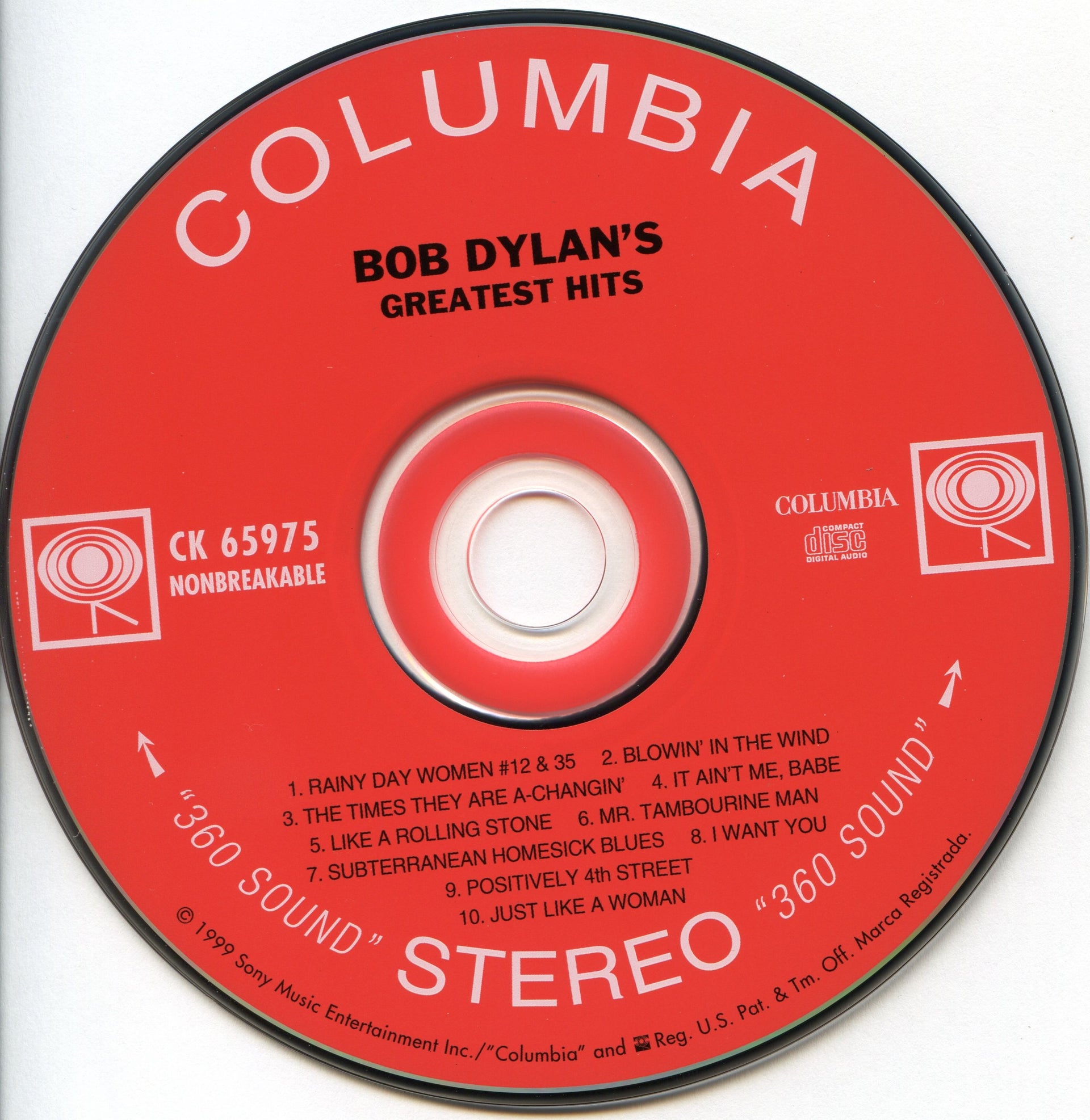 Bob Dylan – Bob Dylan's Greatest Hits, Volume 1 Remastered (CD)