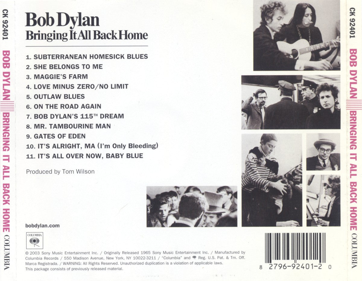 Bob Dylan – Bringing It All Back Home (CD) - Detail