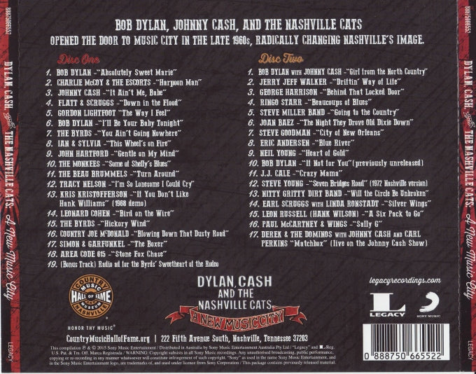 Bob Dylan – Dylan, Cash & the Nashville Cats: A New Music City (2-CD) - Detail