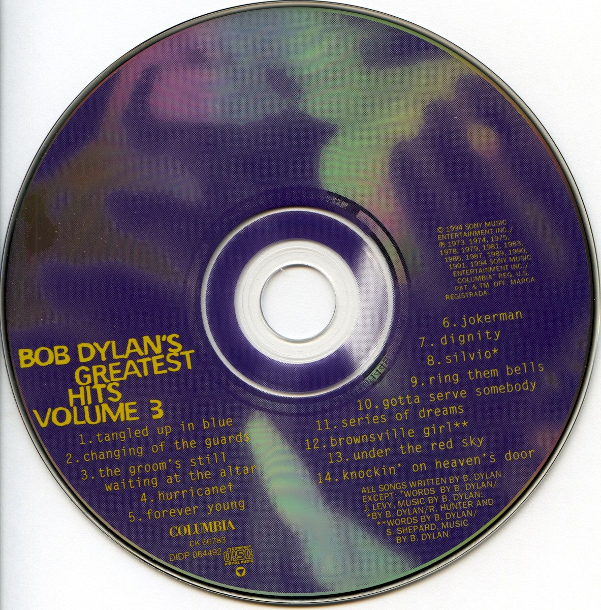Bob Dylan – Greatest Hits, Vol. 3 (CD) - Alternate View