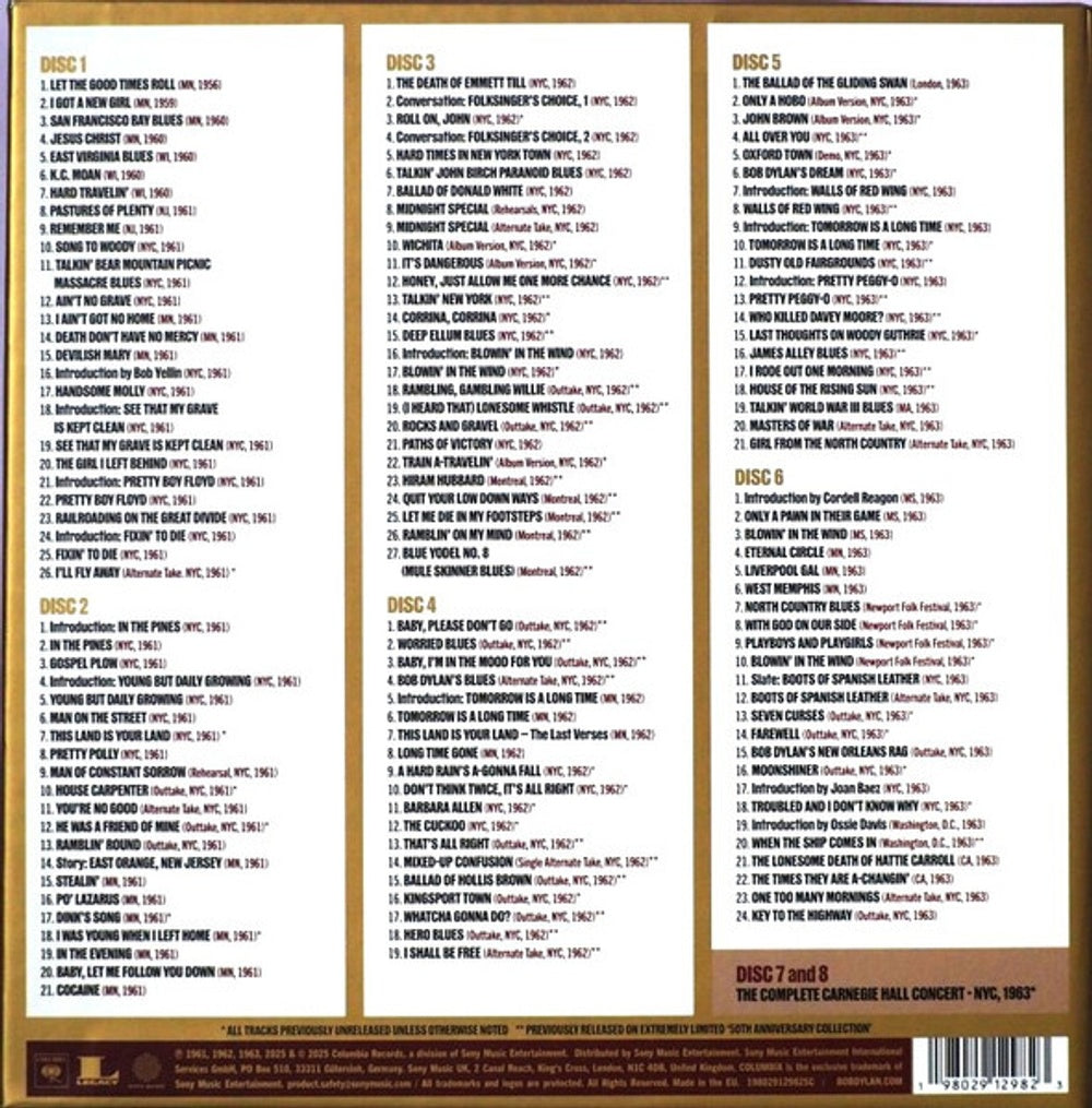 Bob Dylan – The Bootleg Series Vol. 18: Through The Open Window, 1956-1963 (8-CD) - Packaging