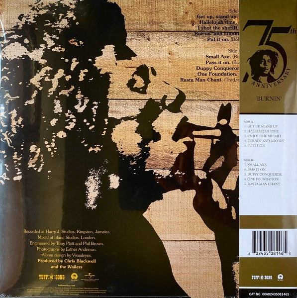 Bob Marley – Burnin (LP Vinyl) - Detail