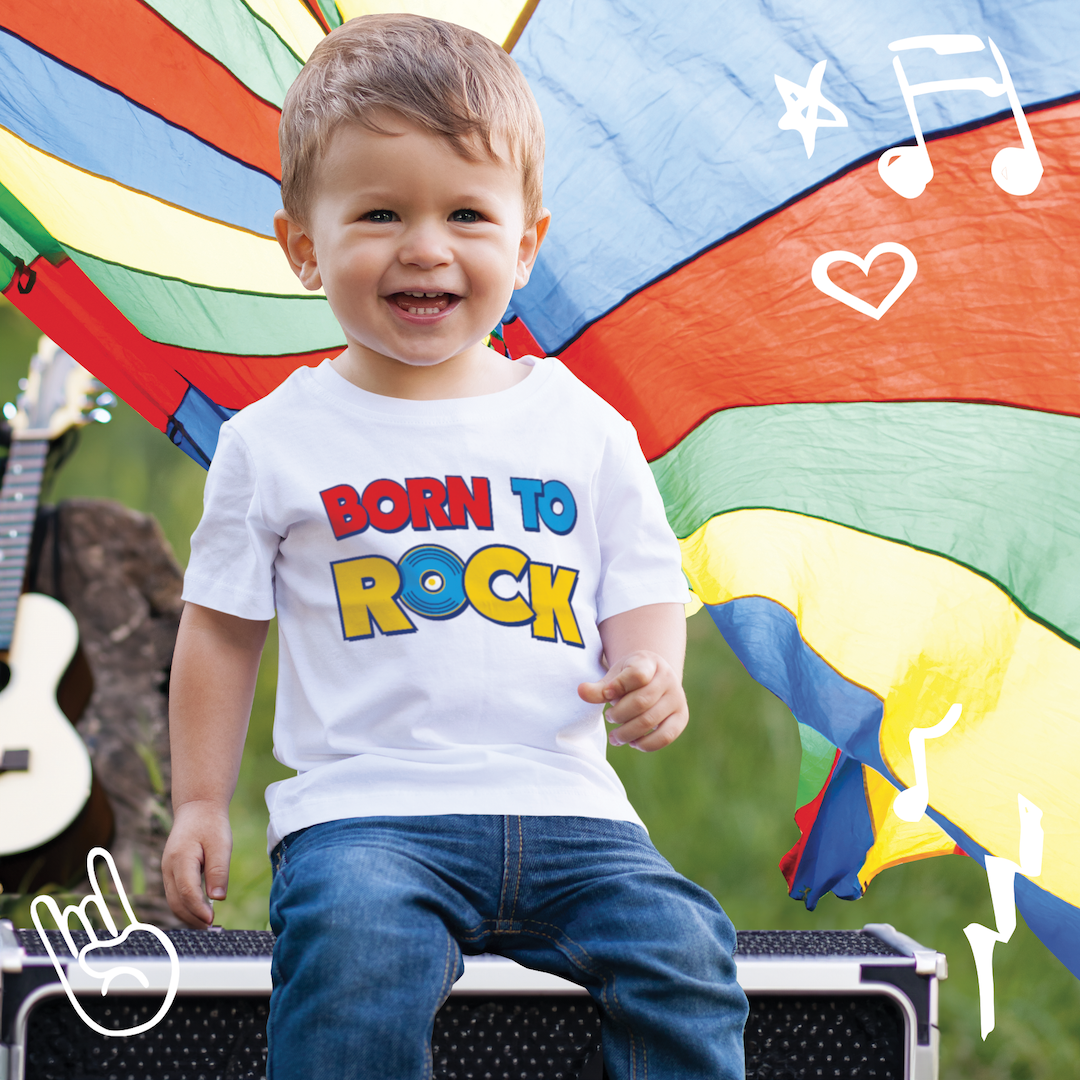 Born to Rock Toddler T-Shirt by The Rock and Roll Playhouse