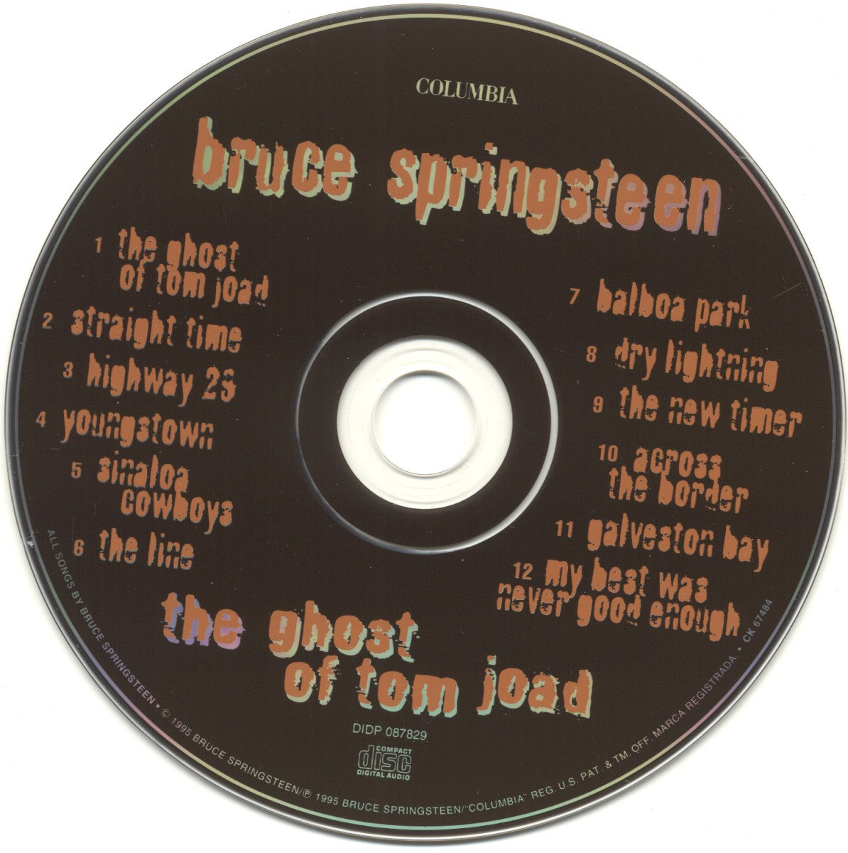 Bruce Springsteen – The Ghost Of Tom Joad (CD) - Alternate View