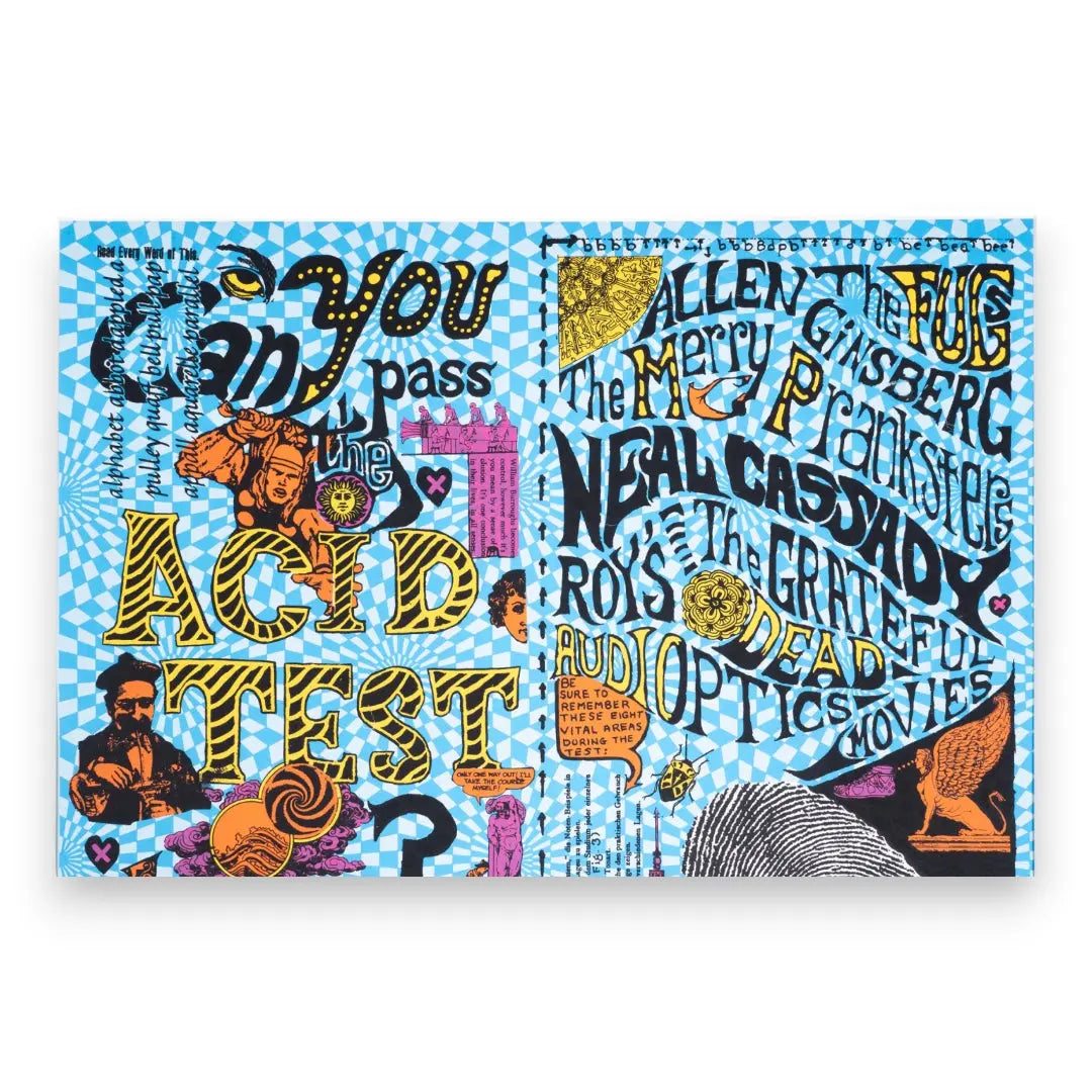 "Can You Pass The Acid Test?" Color Lithograph Signed by Ken Kesey