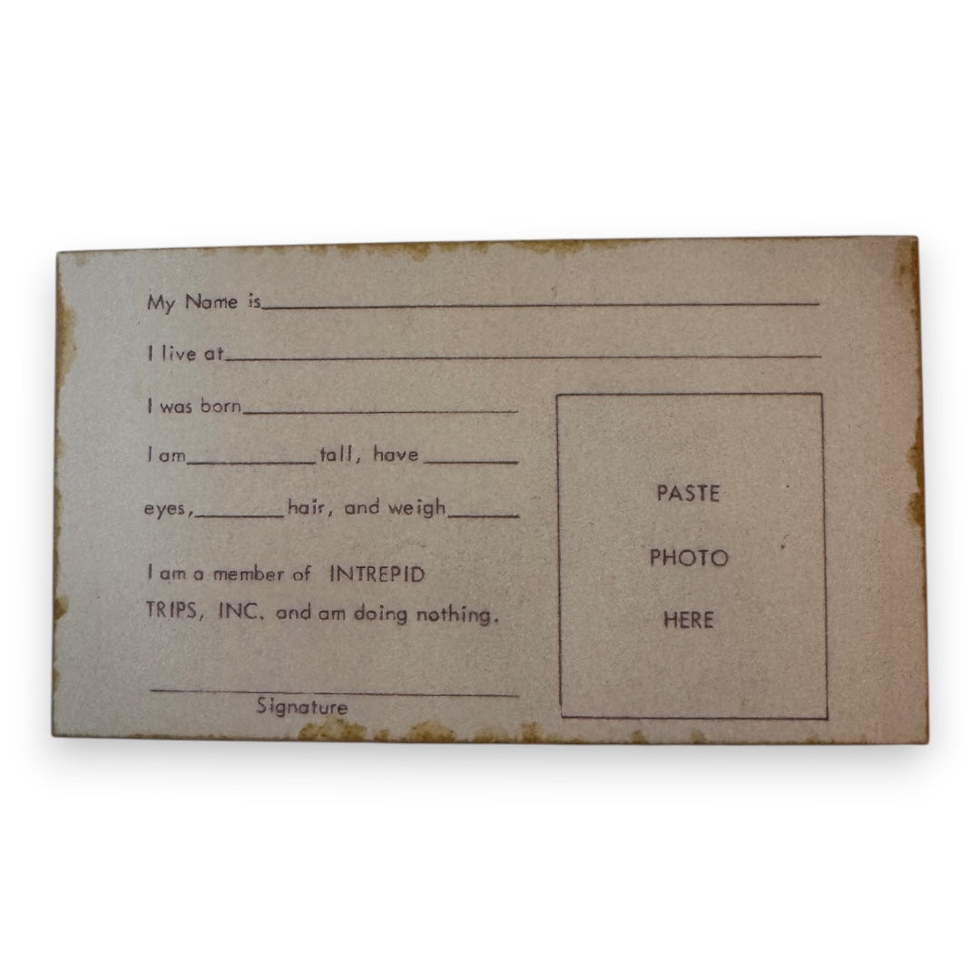 "Can You Pass the Acid Test?" Business Card | Merry Pranksters | Ca. 1965–66 | With Ken Kesey "IT IS" Business Card & COA by Zane Kesey