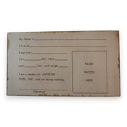 "Can You Pass the Acid Test?" Business Card | Merry Pranksters | Ca. 1965–66 | With Ken Kesey "IT IS" Business Card & COA by Zane Kesey