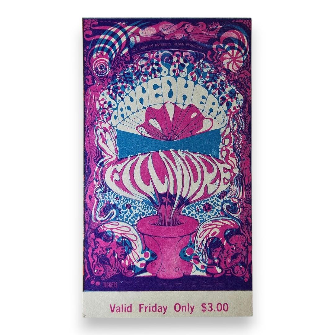 Canned Heat, Gordon Lightfoot, Cold Blood - October 4, 1968 - The Fillmore | Vintage Concert Ticket (Very Good)