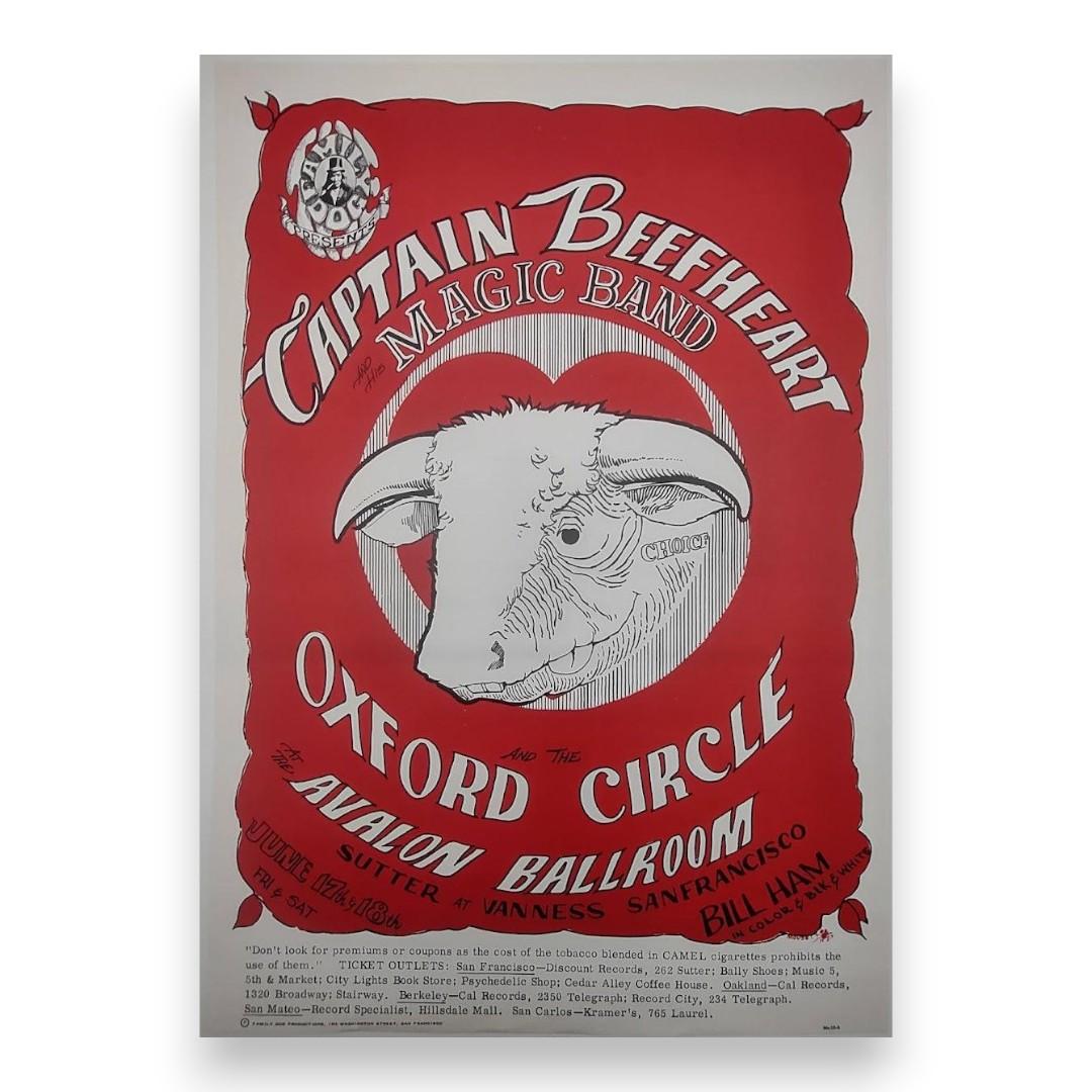 Captain Beefheart, Oxford Circle – The Avalon Ballroom, San Francisco (Jun 17–18, 1966) by Stanley Mouse