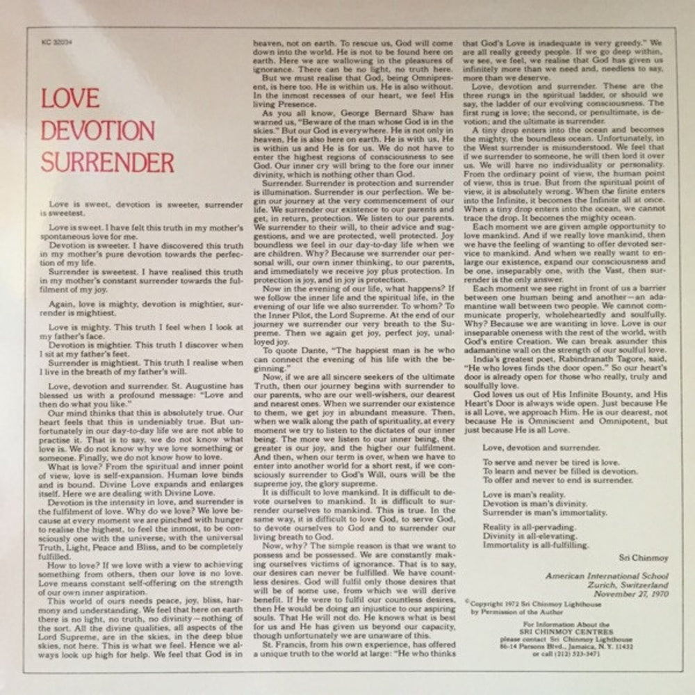Carlos Santana & Mahavishnu John McLaughlin – Love Devotion Surrender (LP Vinyl)