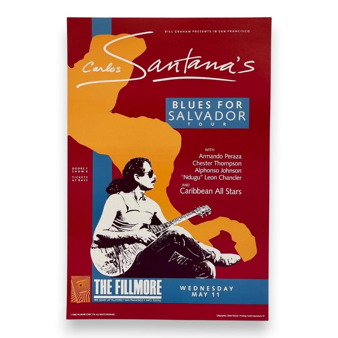 Carlos Santana – The Fillmore, San Francisco (May 11 1988) by Libbie Shock