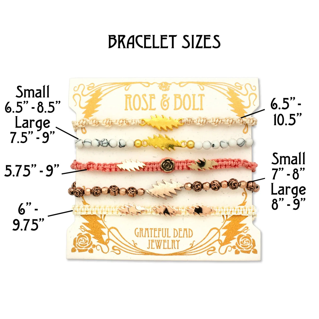 Grateful Dead Summer Tour Bracelet Stack | Cassidy Hiouchi Jewels / Rose & Bolt Grateful Dead Jewelry Bracelet {{Shop name}}