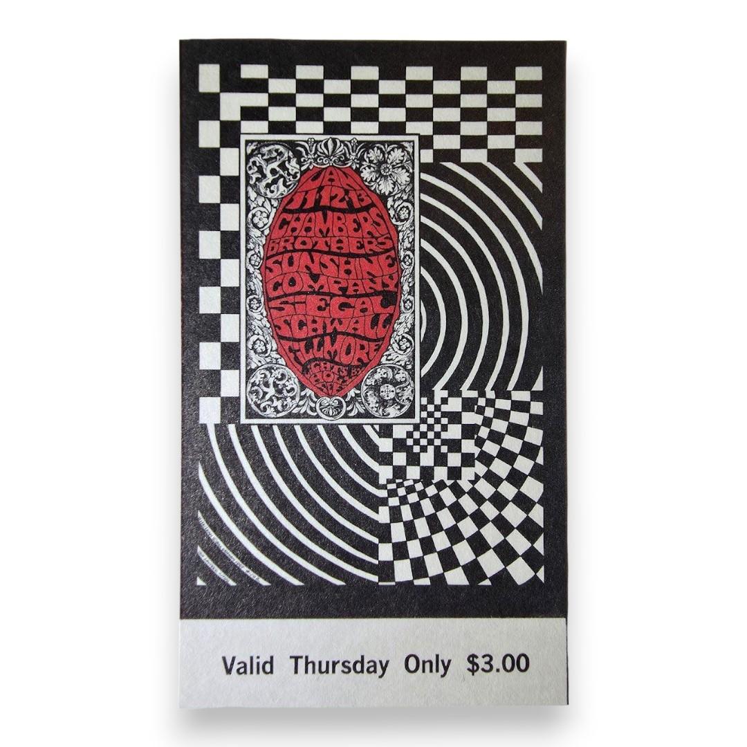 Chambers Brothers, The Sunshine Company, Siegel Schwall Band - 3-Night Run - January 11-13, 1968 - The Fillmore | Vintage Ticket Bundle