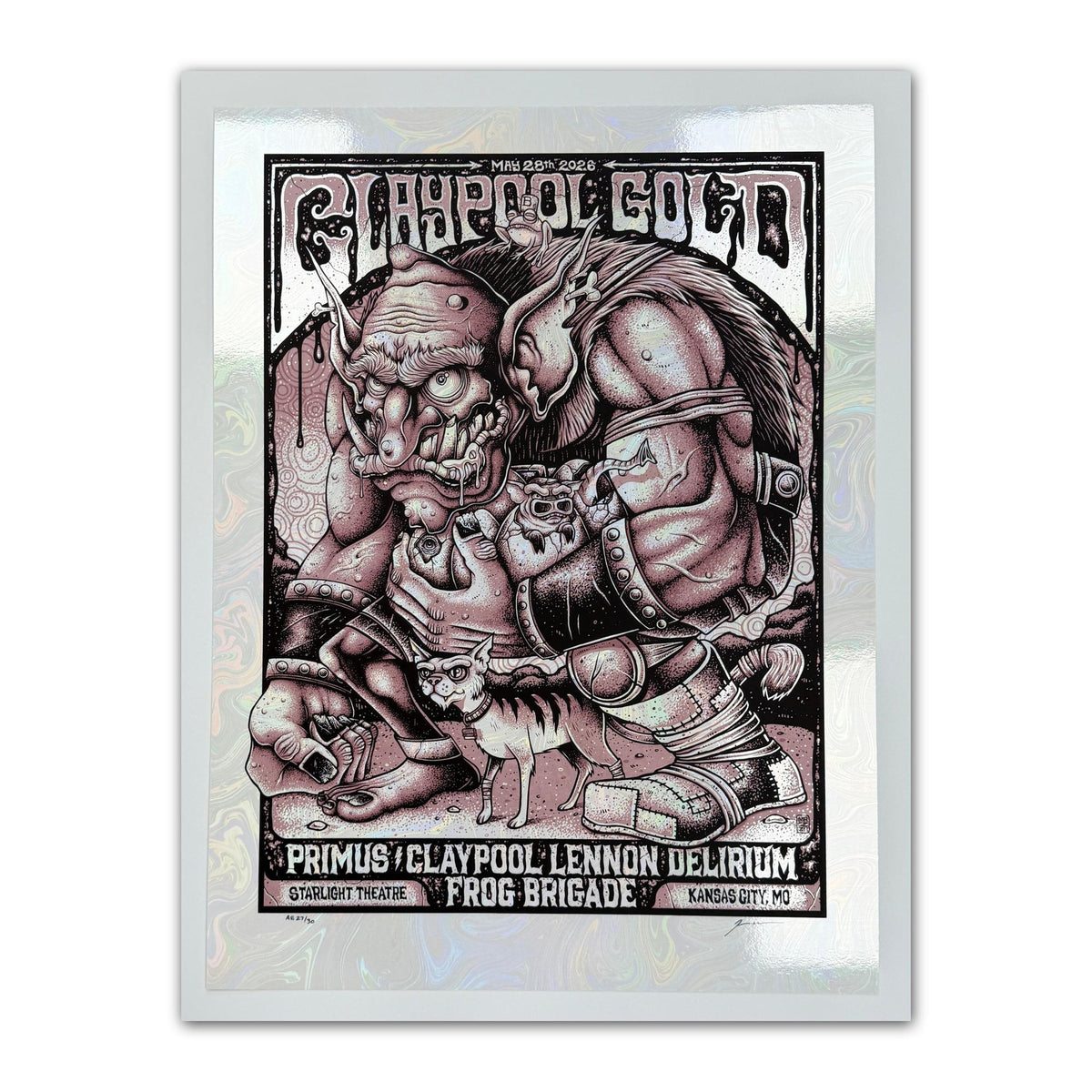 Claypool Gold - Kansas City, MO 2026 White Swirl Poster by Mazza