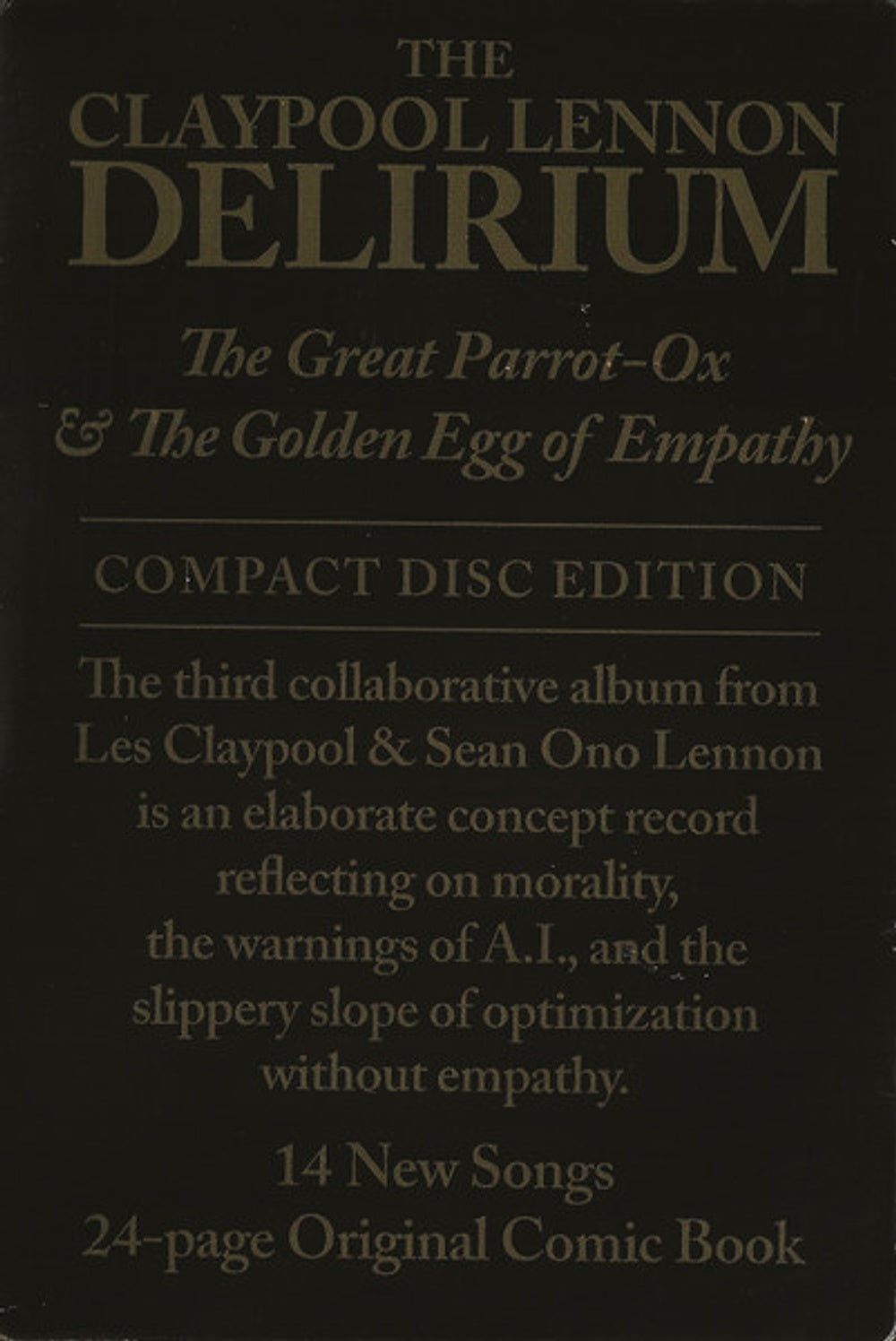 Claypool Lennon Delirium – The Great Parrot-Ox and the Golden Egg of Empathy (CD)