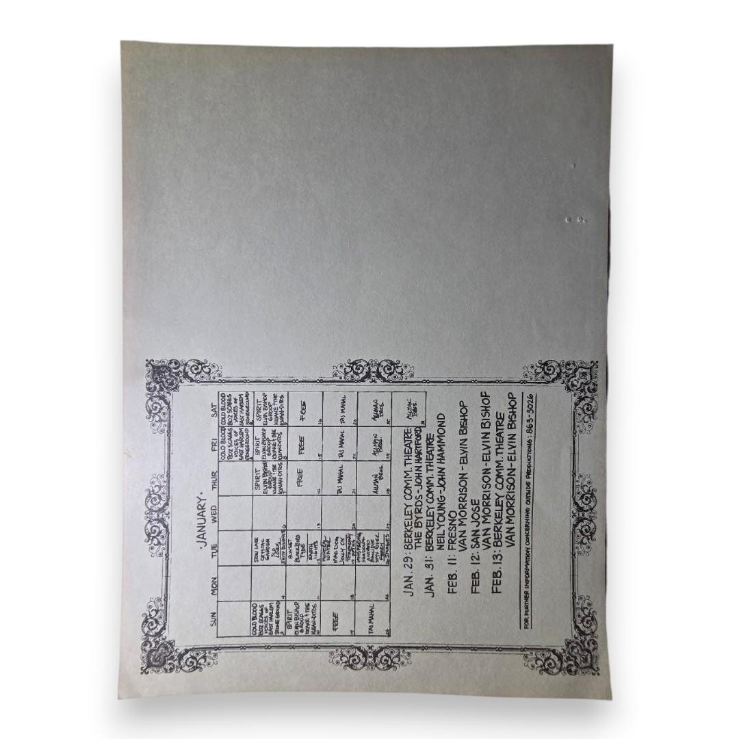 Cold Blood, Elvin Bishop, Grateful Dead, New Riders Of The Purple Sage – The Fillmore West, Winterland, San Francisco (Dec 31, 1970) by David Singer (Handbill)