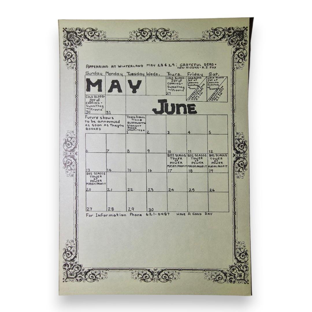 Cold Blood, The Grateful Dead, New Riders Of The Purple Sage, The Fillmore West by Randy Tuten | May 27-30, 1971 | Vintage Handbill