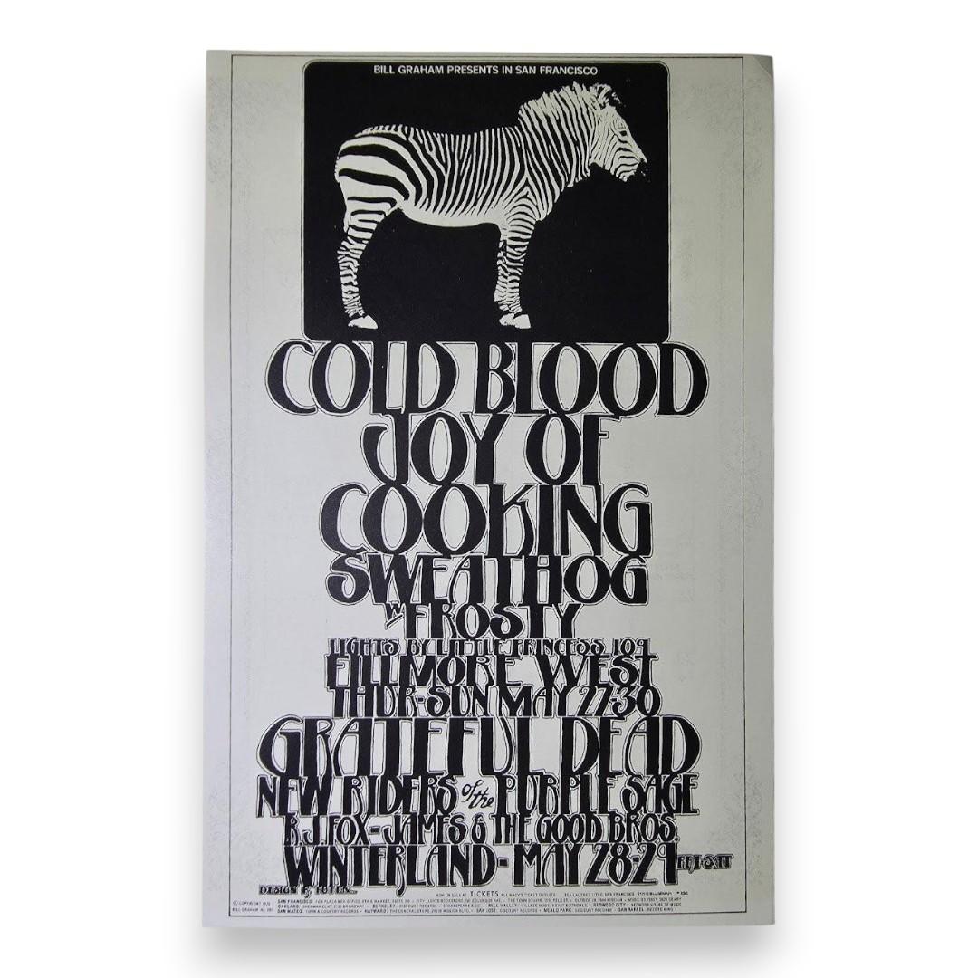 Cold Blood, The Grateful Dead, New Riders Of The Purple Sage, The Fillmore West by Randy Tuten | May 27-30, 1971 | Vintage Handbill