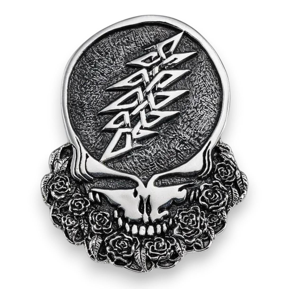 Grateful Dead Cornell '77 - Steal Your Face Sterling Silver Belt Buckle - Back