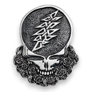 Grateful Dead Cornell '77 - Steal Your Face Sterling Silver Belt Buckle - Front