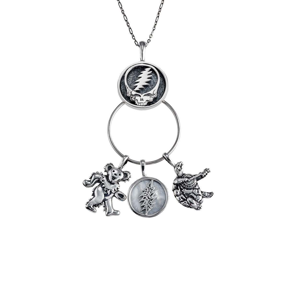 Cornell '77 - Steal Your Face Sterling Silver Charm Catcher Necklace