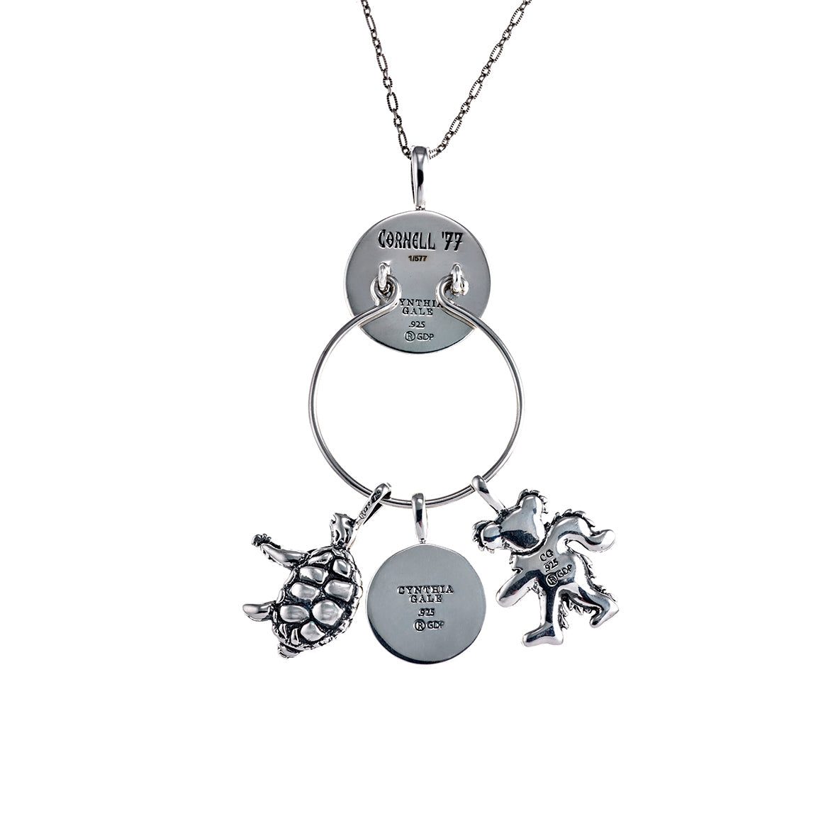 Cornell '77 - Steal Your Face Sterling Silver Charm Catcher Necklace