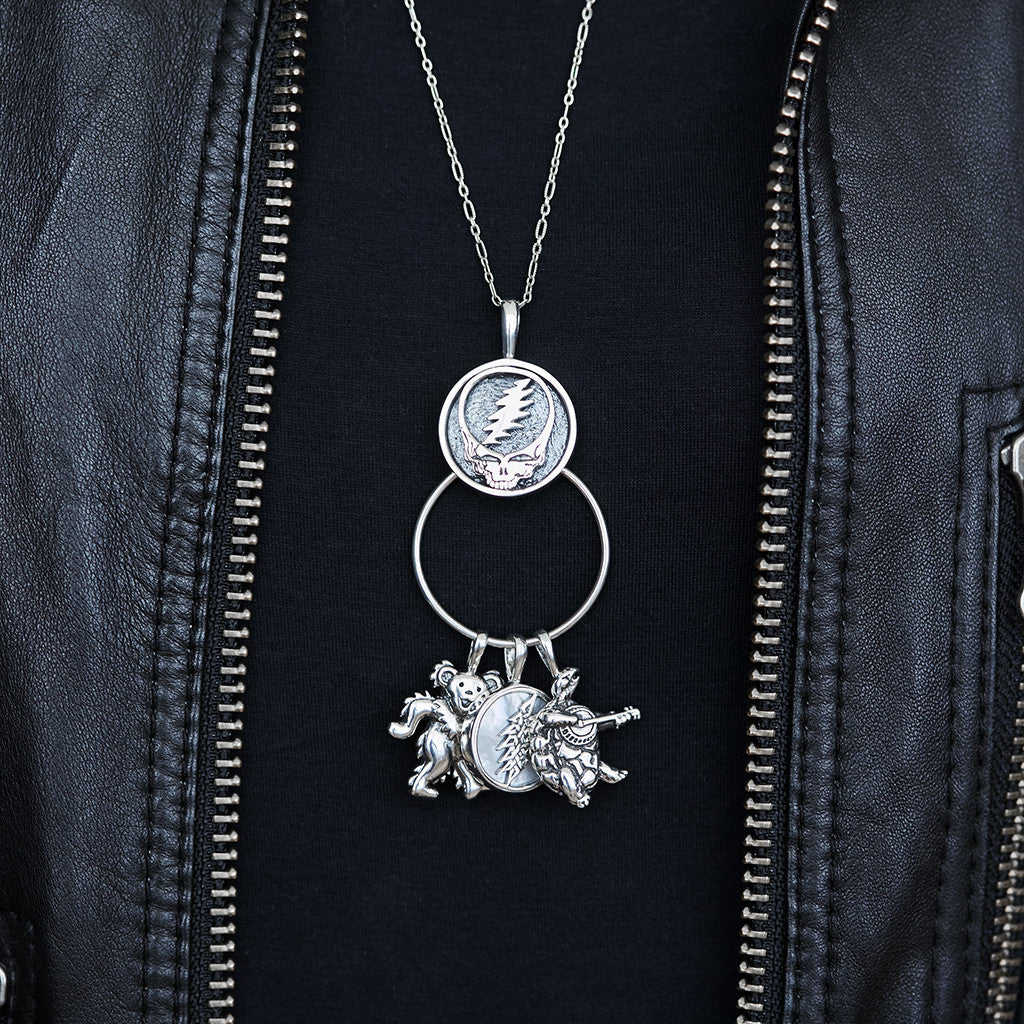 Cornell '77 - Steal Your Face Sterling Silver Charm Catcher Necklace