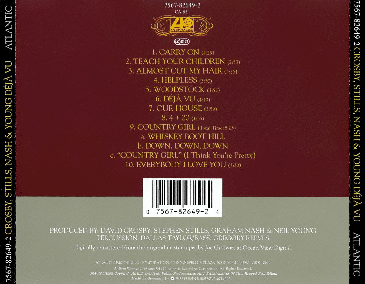 Crosby, Stills, Nash & Young – Deja Vu (Remastered CD) - Detail