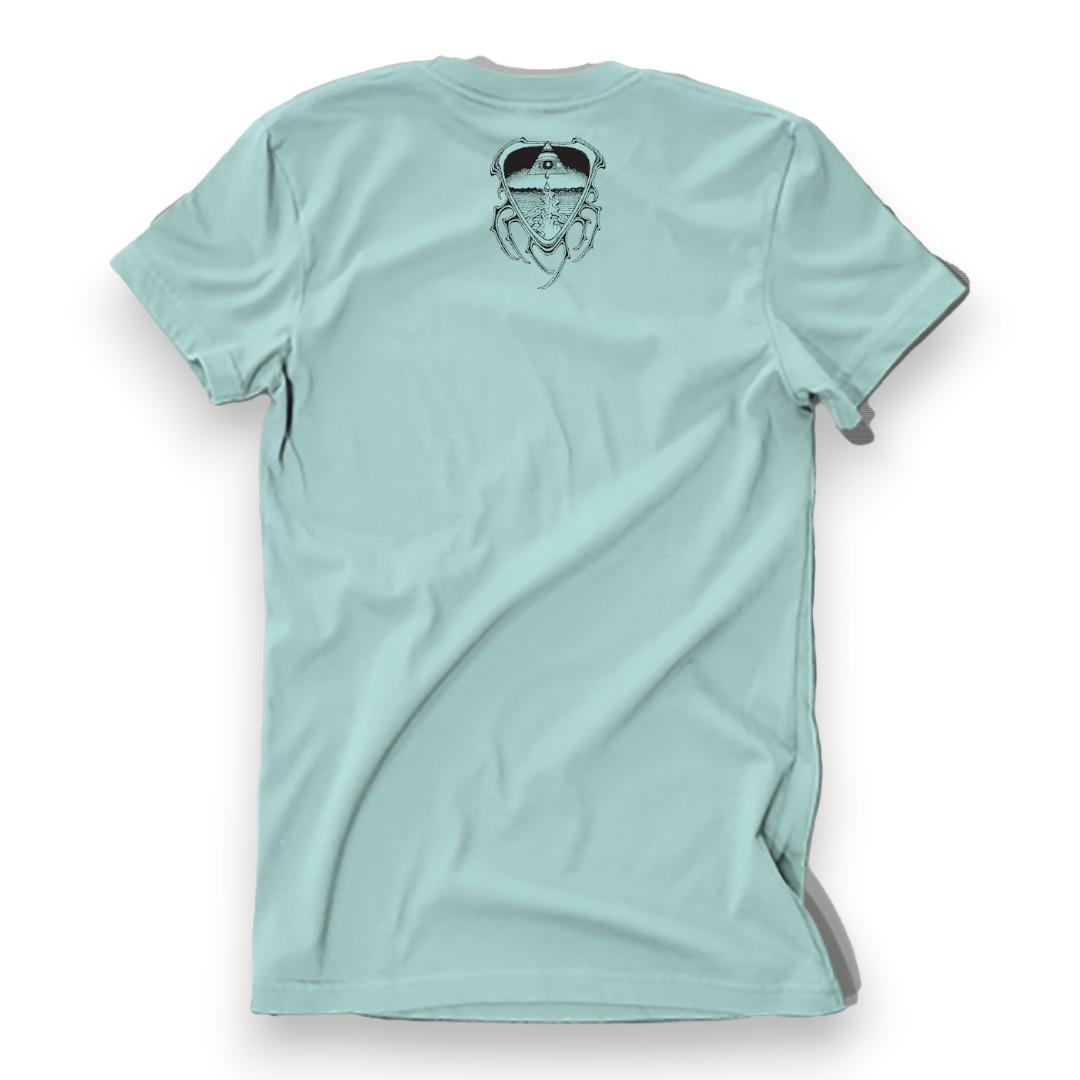 Crying Eye Blue Lagoon T-Shirt by Rick Griffin - Back