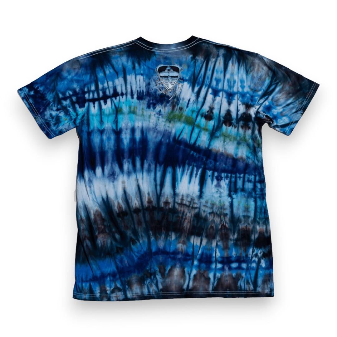 Crying Eye Blue Tie Dye T-Shirt by Oliver Vernon x Rick Griffin - Back