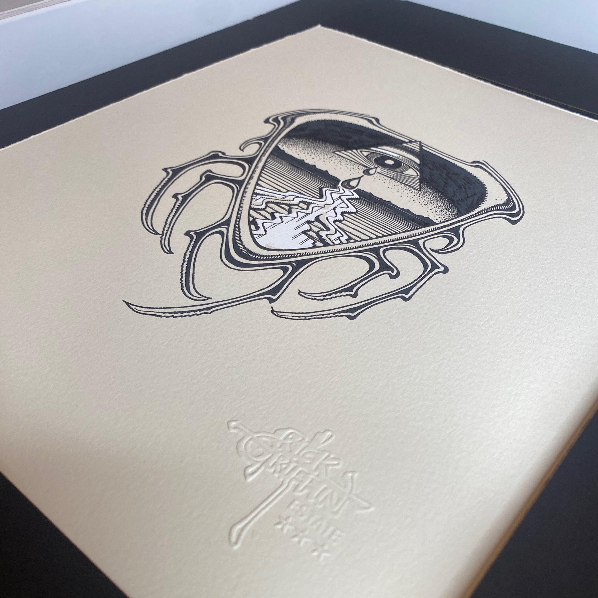 Crying Eye Boxed Cotton Rag Edition Limited Edition Fine Art Print by Rick Griffin - Back