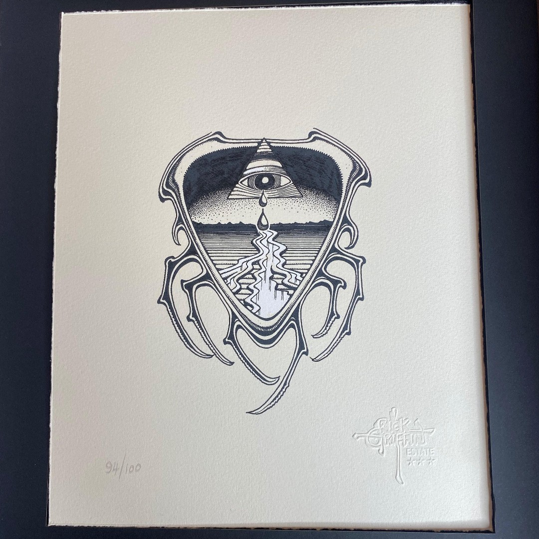 Crying Eye Boxed Cotton Rag Edition Limited Edition Fine Art Print by Rick Griffin - Alternate View
