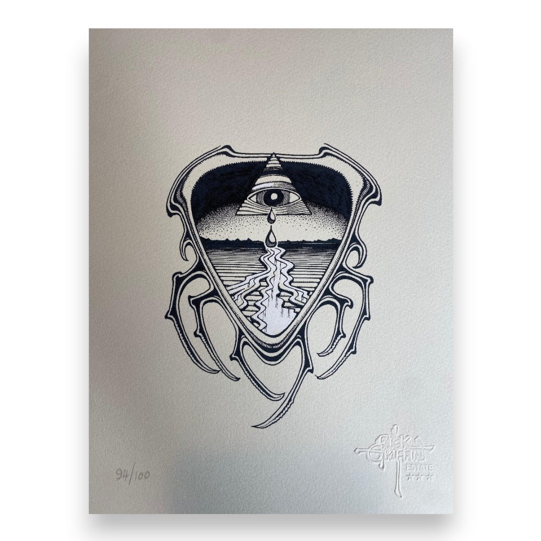 Crying Eye Boxed Cotton Rag Edition Limited Edition Fine Art Print by Rick Griffin