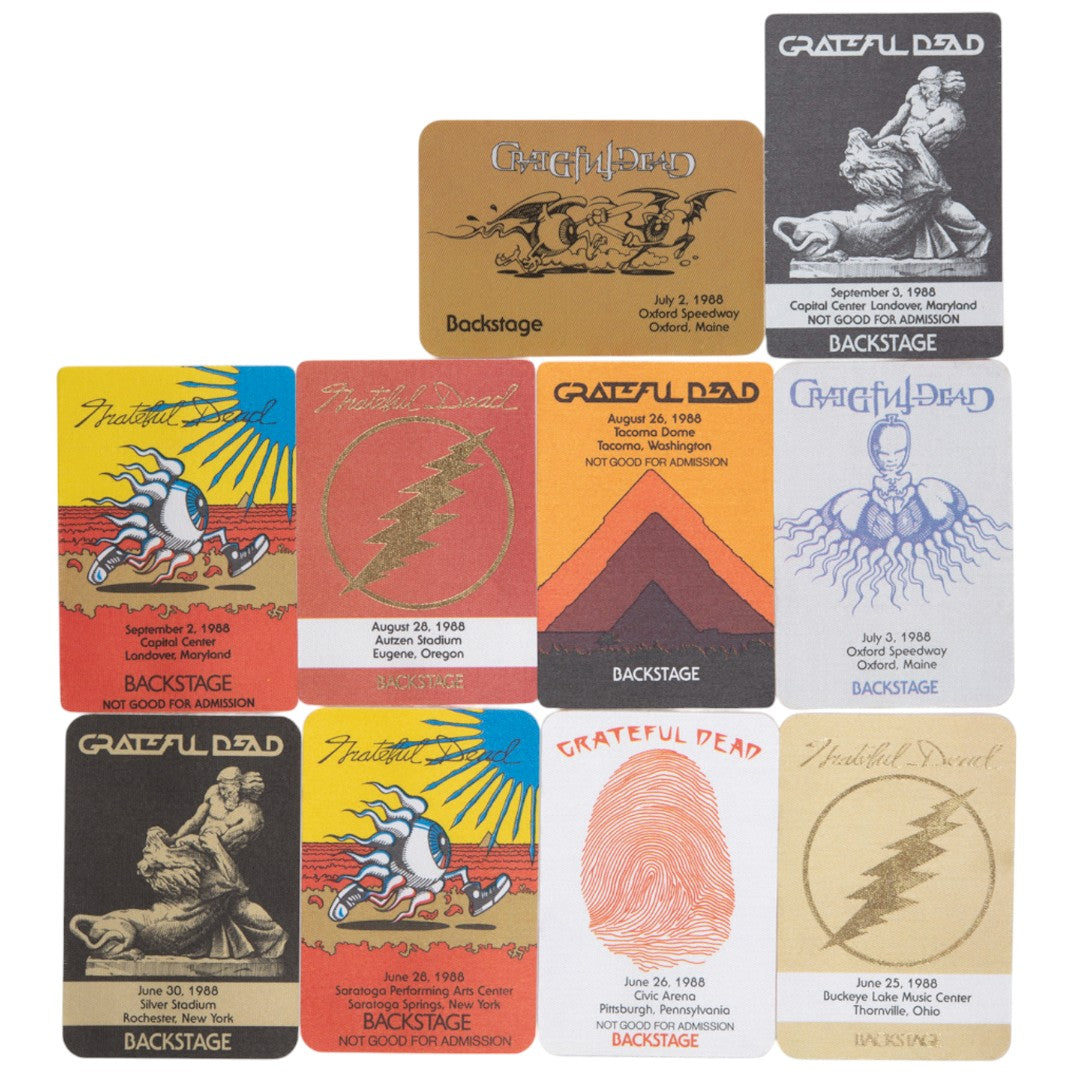 Grateful Dead Backstage Passes (6/25/1988 - 9/03/1988) from Robbie Taylor