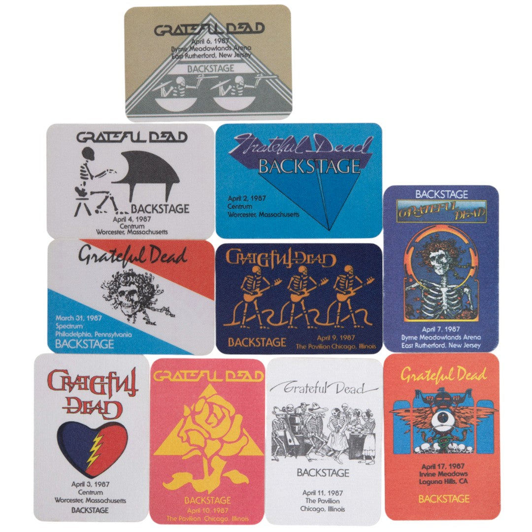 Grateful Dead Backstage Passes (3/31/1987 - 4/17/1987) from Robbie Taylor