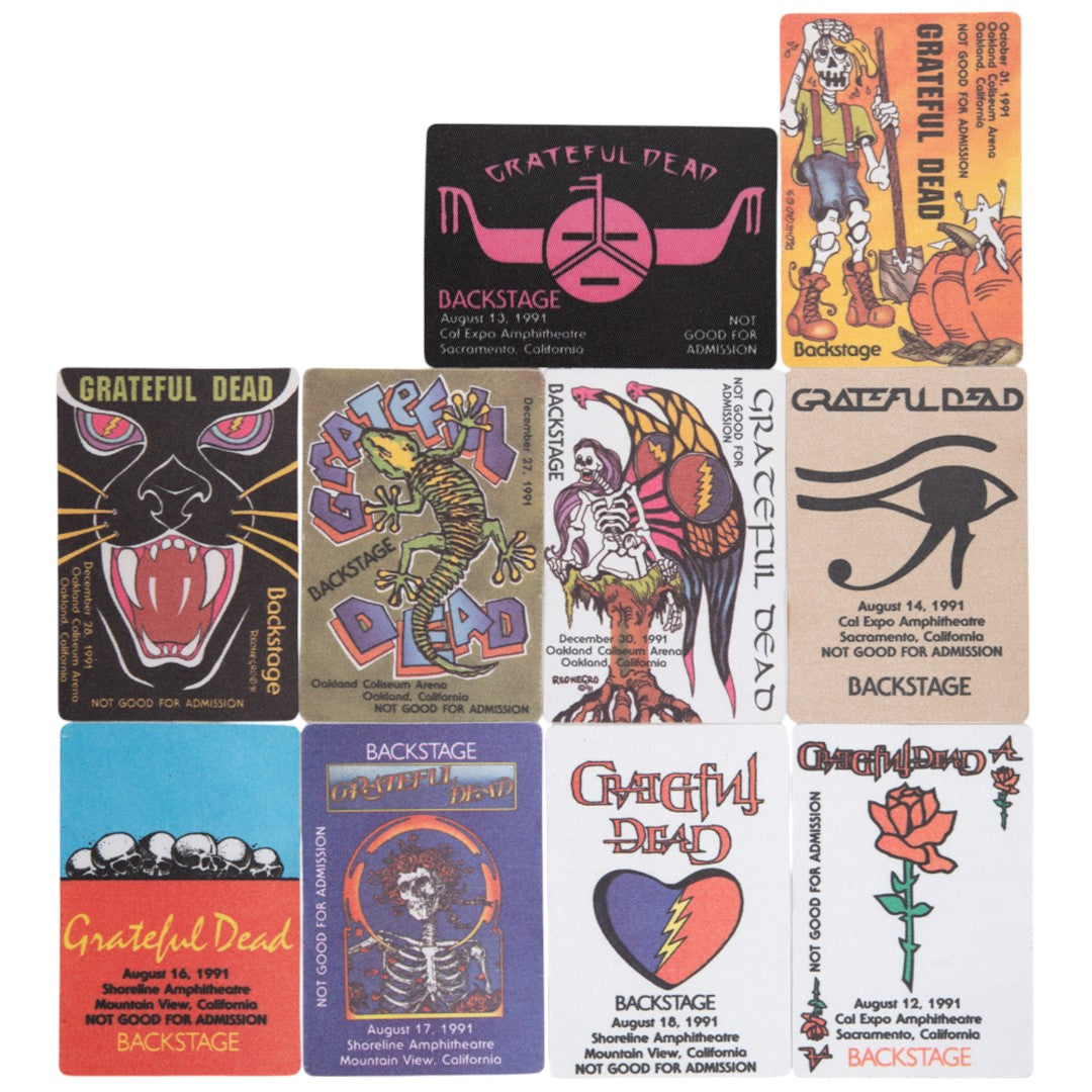 Grateful Dead Backstage Passes (8/12/1991 - 12/30/1991) from Robbie Taylor